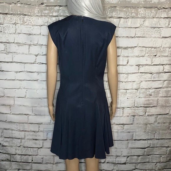 Rebecca Taylor Blue Fit & Flare Dress Sleeveless Dress 95521D467 Size 8 - Picture 7 of 7